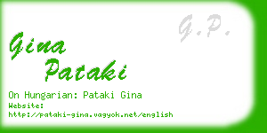 gina pataki business card